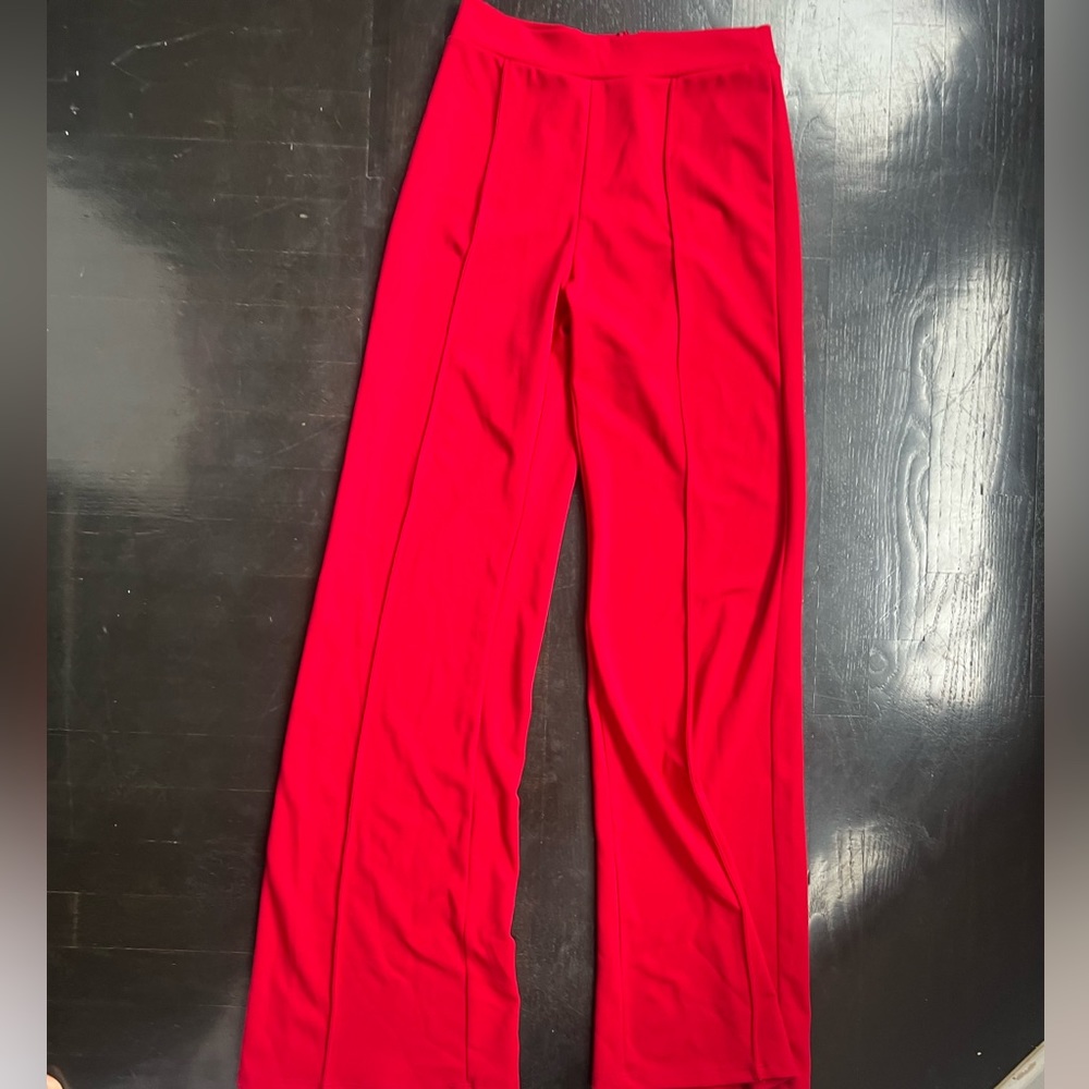 Canvas red dress pants